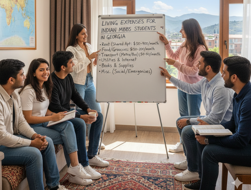 Living Expenses for Indian MBBS students in Georgia 